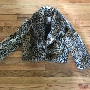 Leopard crop jacket